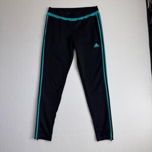 Adidas women’s Medium Black and turquoise Track Pants